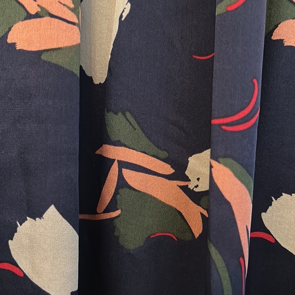 NWT LK Bennett Yadira Floral-Print Silk Midi Dress - Flawed - Picture 2 of 10